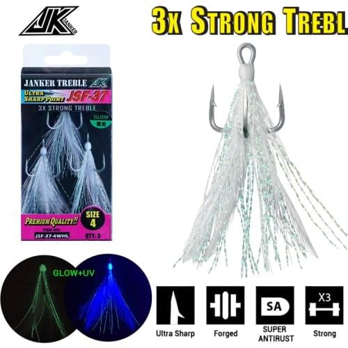 JK New Fishing JSF-WHL Feather Metal Wire Tweeter Hook Super Anti-Rust Three Anchor Hook Fishing Hook With Fishing Supplies