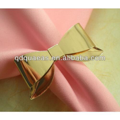 Napkin rings metal bow, wholesale bow napkin holder