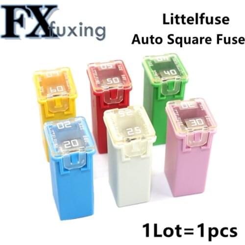 1PC PEC JT 20A 25A 30A 40A 50A 60A Insurance Auto Square Fuse Tube for Car Air Conditioning Insurance Fan Square Automobile Fuse