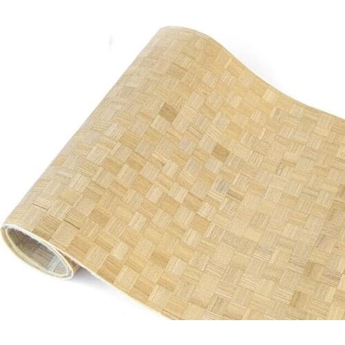 Natural Genuine Chinese Ash Wood Veneer Weave Slice for Furniture Backing with Tissue about 40cm x 2.5m 0.3mm thick C/C