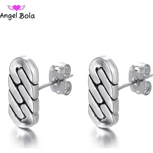 2019 New Gothic Punk Tire Pattern Stud Earrings for Women Men Buddha Earrings Rock Party Jewelry