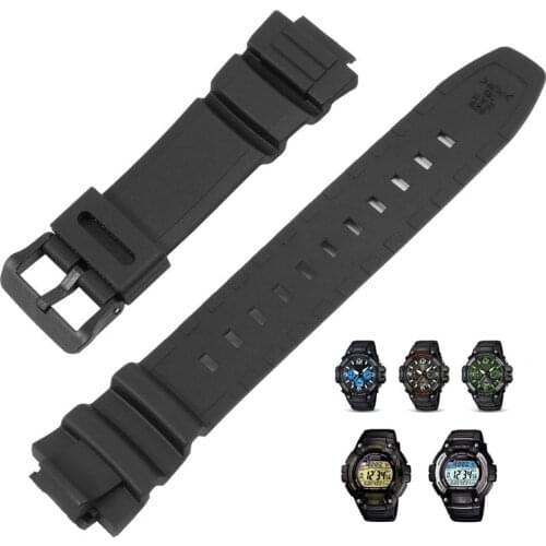 Watch Band For Casio 5434 MCW-100H W-S220 Silicone Rubber Men Lady Watch Strap Watch Accessories Watch Bracelet Chain