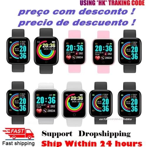 Discount Wholesale Price 10pc Y68 Smart Watch Phone Information Reminder DIY Watch Face Sport Bluetooth D20 Smartwatch PK IWO X8