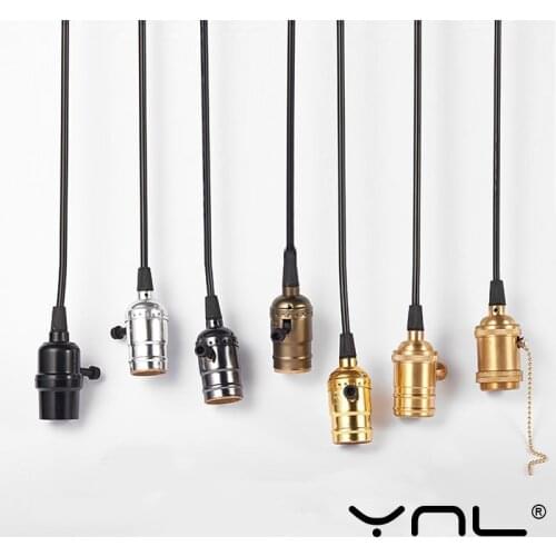 Modern Aluminum Pendant Lights E27 Lamp Holder 110V 220V LED Lights Incandescent Vintage Retro Edison Bulb Decor Lamp Holder