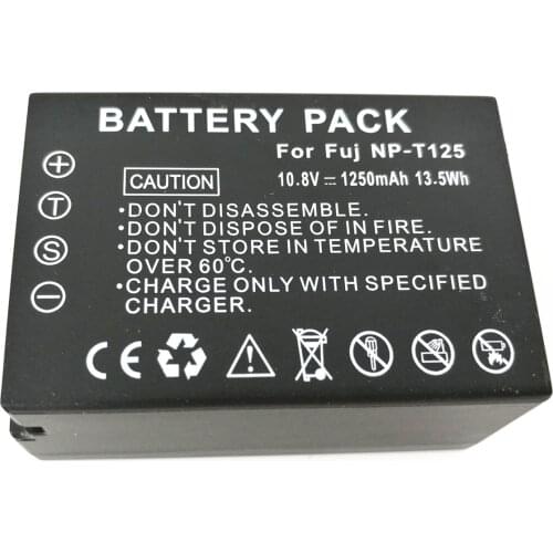 Third-party 1250mAh NP-T125 NP T125 Rechargeable Camera Battery for Fujifilm Fuji GFX 50S 50R GFX50R GFX50S GFX100 GFX100S