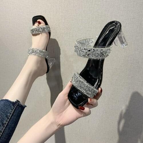 Crystal Queen Women Wedding Shoes Sweet Rhinestone Shoes Bride Shoes Princess Water Drill Dress Shoes High Heels Pumps Small Big