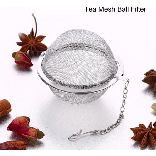 Convenient Stainless Steel Handle Tea Mesh Ball Filter Stable Tea Strainer Strong Tea Infuser Chinese Style