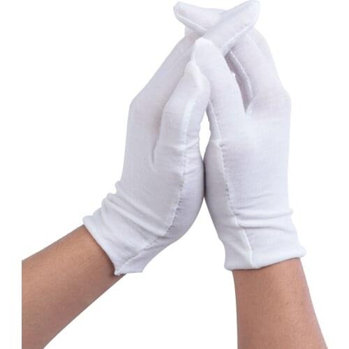 High Quality White Gloves Full Finger Men Women Waiters/drivers/Jewelry/Workers Mittens Sweat Absorption Gloves Hands Protector