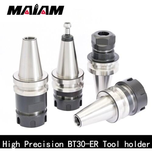 1pcs high precision 0.001 bt er all series tool holder bt30 er16 er20 er25 er32 for collet nut wrench part CNC machining center