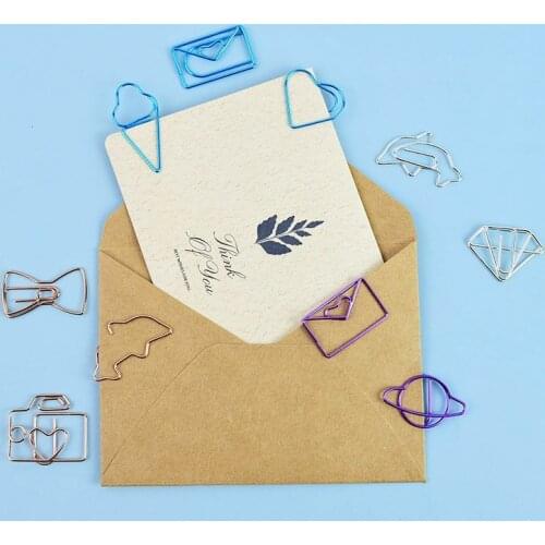 10pcs/Pack Cute Cactus Heart Ice Cream Mini Paper Clips Kawaii Stationery Bookmark Clips Photos Tickets Notes Accessories