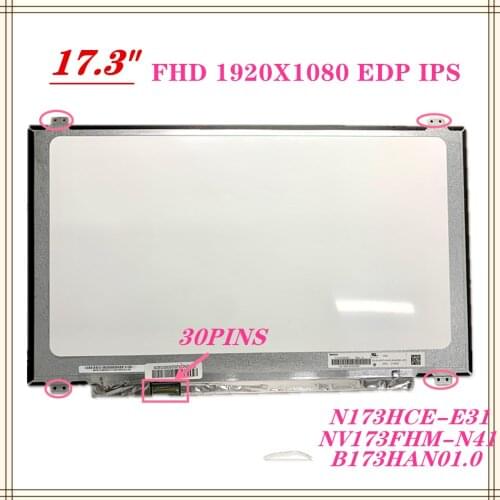 FREE SHIPPING 17.3 FHD SLIM N173HCE-E31 LTN173hl01-401 lp173wf4-SP F1 F5 B173HAN01.0 B173HAN01.3 LTN173HL02 1920*1080 IPS