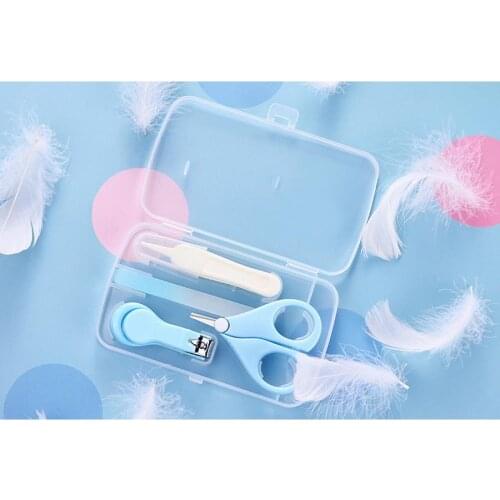 200set Newborn Kids Nail Scissors 4pcs/Set Baby Safe Health Care Kit Hardware Manicure Hair Nail Clippers Care Tools