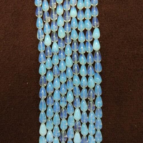 2016 Fashion opal stone water drop spacer beads 8x12mm for jewelry accessories making wholesale 65pcs/lot free shipping