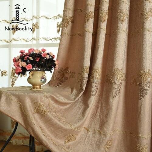 2021 Embroidered Tray with Jacquard Curtain Finished Curtain Glass Window Blinds Curtains for Living Dining Room Bedroom