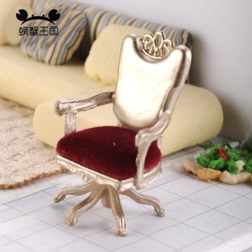 4pcs/lot Dollhouse European Style 1:25 Scale Chair Model Mini Furniture Miniature Doll Accessories Living Room