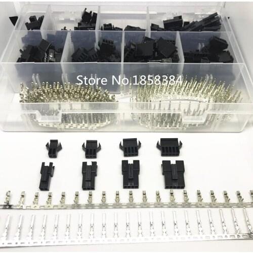 520Pcs/set 2.5mm Pitch 2 3 4 5 Pin JST SM Male & Female Plug Housing Pin Header Crimp Terminals Connector Kit