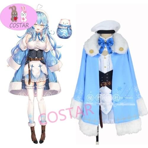 Anime! Vtuber Hololive Yukihana Lamy Battle Suit Lovely Uniform Cosplay Costume Halloween Carnival Party Outfit Women 2021 NEW