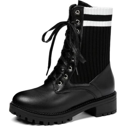 Big Size Simple stitching Martin boots boots women shoes ankle boots for women ladies boots shoes woman winter