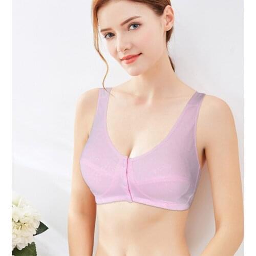 Cozy Women Bra Unlined Front Closure Bras Intimates Vest Underwear Bralette Ladies Lingerie Size 36-46 A B C Cup