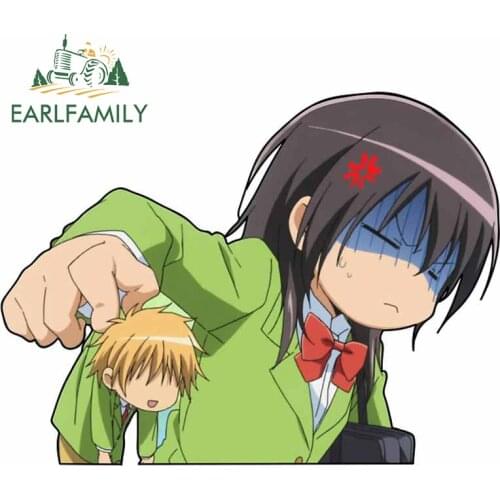 EARLFAMILY 13cm x 9.8cm for Maid Sama Usui and Misaki Car Sticker Vinyl Waterproof RV VAN Decoration Bumper Surfboard Decal