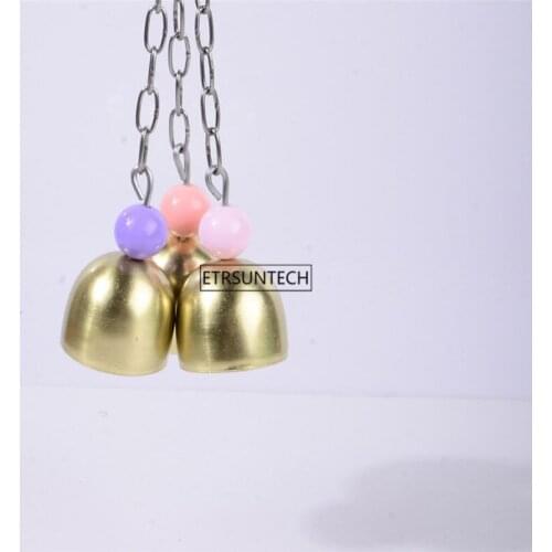 100Set Bird Parrot Toy with 3Bell Natural Hanging Cage Game Parrot Swing Climb Chew Bell Toys