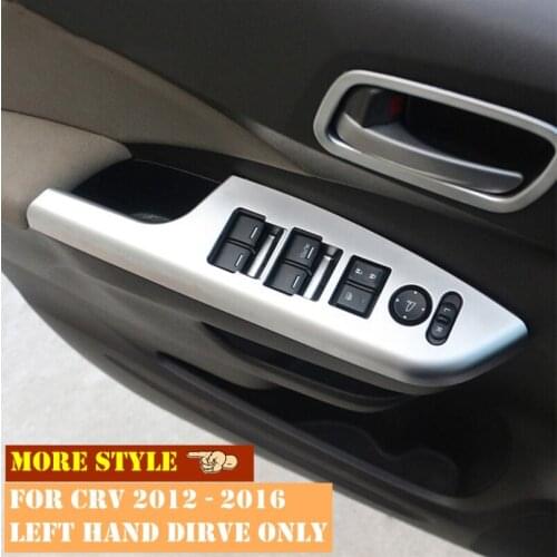 Interior For Honda CRV CR-V 2012 2013 2014 2015 2016 Door Handle Holder Window Lift Button Switch Decoration Panel Cover Trim