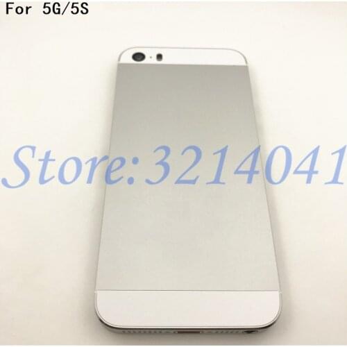 A Quality Back Housing For iPhone 5 5G 5S Back Battery Cover Rear Door Housing Case Middle Chassis Replacement With Logo