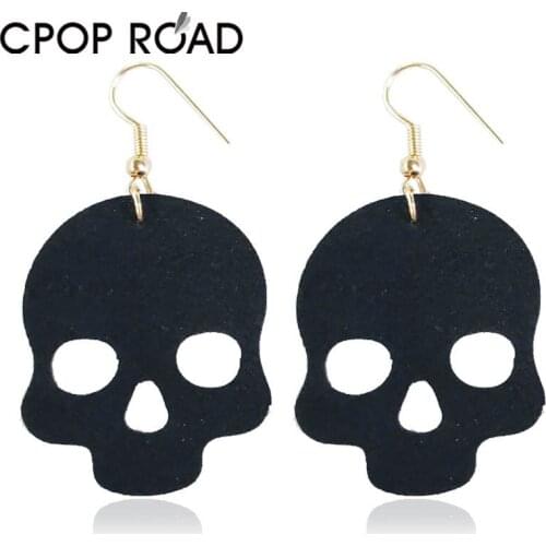 Cool Pumpkin Skull Halloween Earrings Black Spider Batter Pendant Dangle Earrings Halloween Jewelry Accessories Hot Sale Gift