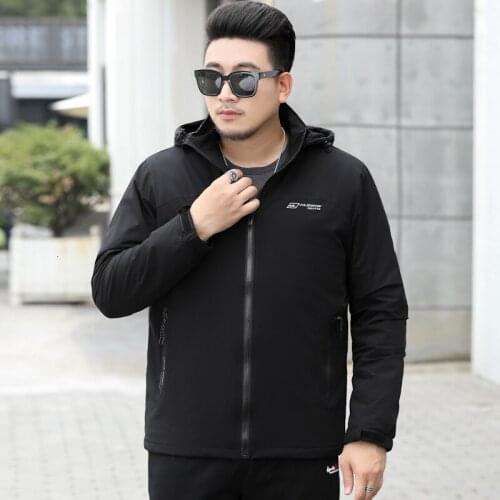 NEW Winter Jacket Men Plus Velvet Windbreaker Waterproof Thicken Jackets Mens Hooded Thermal Coat Large Size 5XL 6XL 7XL 8XL