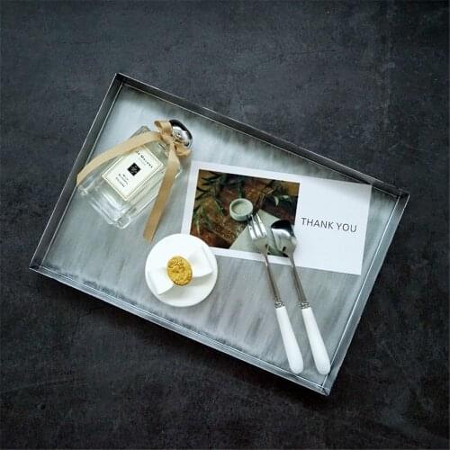 3 Sizes Nordic Metal Storage Tray Minimalist Chic Ins Fruit Cake Dessert Plate Retro Silver Jewelry Display Tray Home Desk Decor