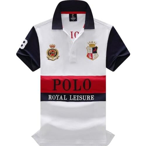 Fashion Brand Mens Polo Shirts Short Sleeve ROYAL LEASURE Embroidery Casual Polo Shirt Jersey Male Plus Size 4XL 5XL 6XL