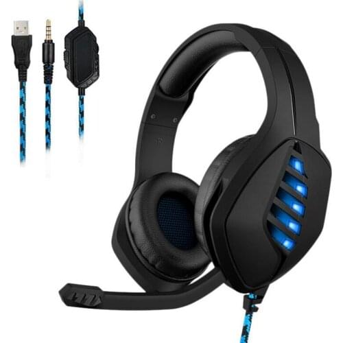 Newest Professional LED Light Gamer Computer Headset Bass Stereo Wired Headphones With Adjustable Microphones For PS4 X Box PC