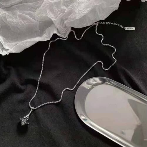 Fashion New Vintage Letter Pendant Necklaces For Female OL Style Simple geometric Dainty Sweater chain unisex Prom Accessories