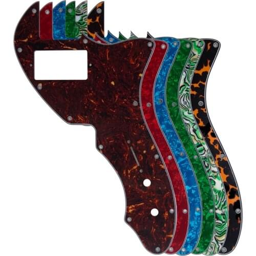 Pleroo Guitar Parts For 12 Hole Screws US Tele 69 Thinline Guitar Pickguard With PAF Humbucker Scratch Plate