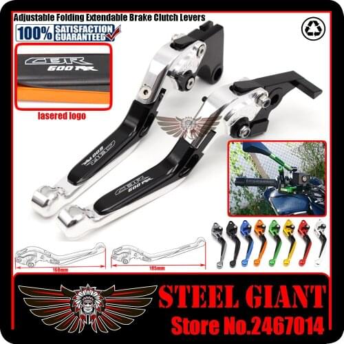 Fits For HONDA CBR 600RR 2003 2004 2005 2006 Black Motorcycle Adjustable Folding Extendable Brake Clutch Levers logo CBR600RR