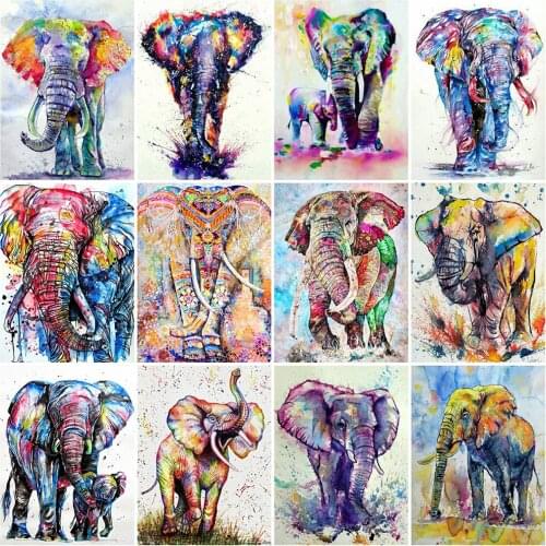 Full Square Diamond Painting Elephant 5D Diamond Embroidery Animal Cross Stitch Kits Mosaic Sale Home Decoration Painting