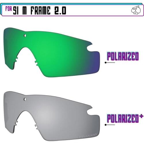 EZReplace Polarized Replacement Lenses for - Oakley Si M Frame 2.0 Sunglasses - SilverP Plus-Green P
