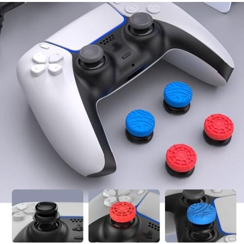 8 In 1 For PlayStation 4/PlayStation 5 Thumb Grip Silicone Caps PS4 PS5 Accessories Controller Heightened Extender Stick