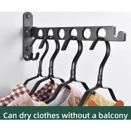 Foldable Clothes Drying Rack Wall Mounted Indoor PoolArea Balcony Bedroom Retractable Coat Rack Heavy Duty Clothes Hanger To Dry
