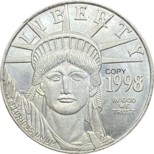 United States of America 25 Dollars Bullion Coinage 1998 W Plated Silver Copy Commemorative Coins