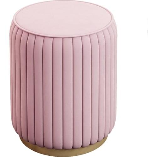 Dressing Stool Nordic Modern Minimalist Bedroom Makeup Stool Net Red Light Luxury Metal Wrought Iron Wear-resistant Round Stool