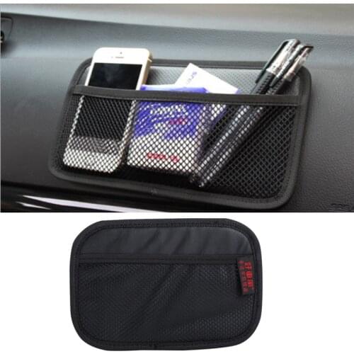 Gfoloza Auto Car Storage Bag Phone Holder Small Parts Organizer Dashboard Pad Pouch Universal 20x14cm 16x12cm 1PCS Black