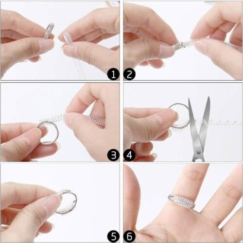 1PC Ring Adjuster Invisible Transparent Spiral Cord Tension Reducer Adjustable Sizes