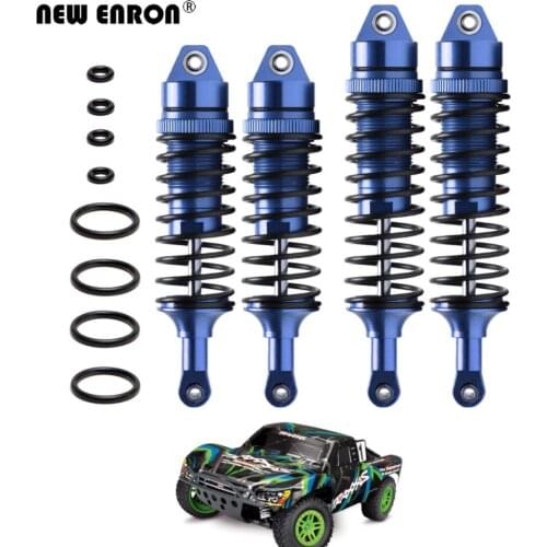 2Pc/4Pc Aluminum Front 72-90mm or Rear 80-105mm Shock Absorber Damper Springs 4mm shafts For 1/10 RC Car Traxxas Slash 4x4 2wd