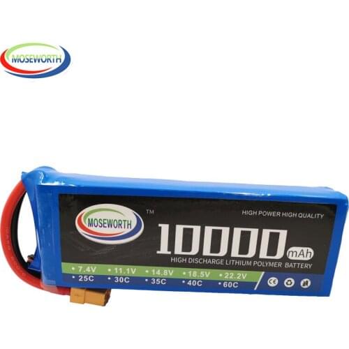 MOSEWORTH Batteries 2S 7.4V 10000mAh 25C 35C For RC Airplane Drone Helicopter Car Boat LiPo Batteries 7.4V AKKU