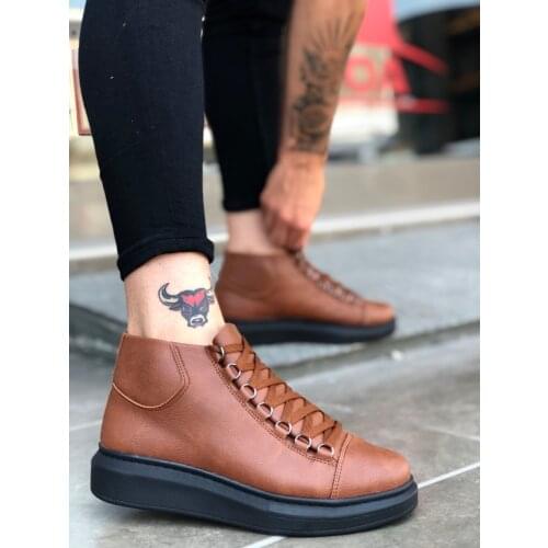 BOA Causal Men Boots Laced Half Wrist Tan Color Color Black High Base Original Design Modern Stylish Style Men Fashion BA0032