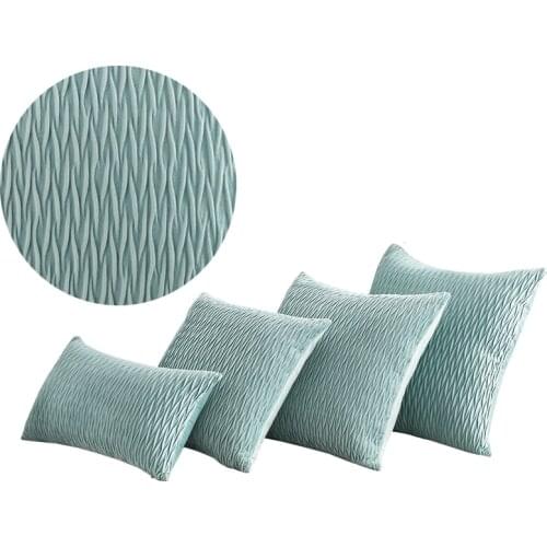 Wrinkle Embossing Sofa Cushion Cover 30x50/45x45/50x50/55x55cm Throw Pillow Cover Velvet Decorative Pillow Case