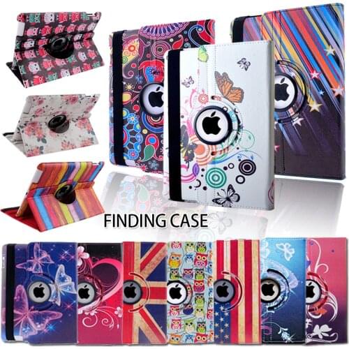 360 Degrees Multicolor Rotating Flip PU Leather Case Cover for IPad MINI 4/5 Smart Tablet Auto Sleep/Wake Stand Holder Cases