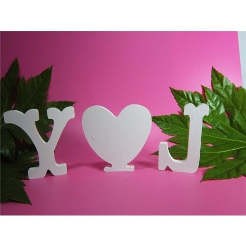 15cm Free standing Artificial Wood Wooden Letters White Alphabet for Wedding Photo Props Birthday Party Home Decorations gift