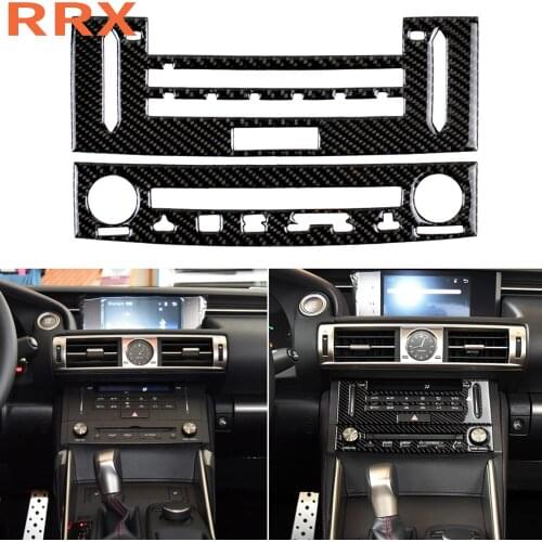 For Lexus IS250 300 350 200 T 2013-18 Car Center Console Accent Trim CD Air Conditioning Control Panel Cover Sticker Car Styling